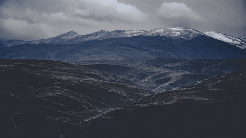 Snow-capped Mountains — Gray, Dramatic, Photograph, Clouds, Valleys