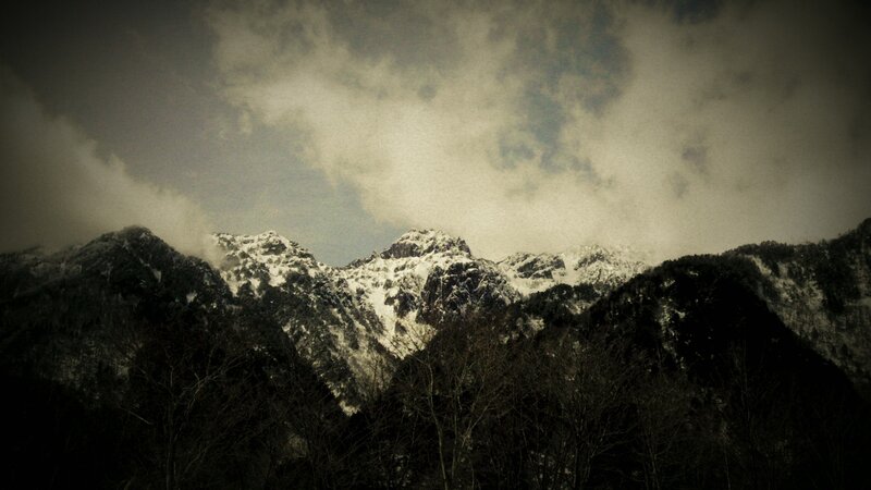 Snow-capped Mountains — Gray, Dramatic, Winter, Photograph, Clouds, Trees