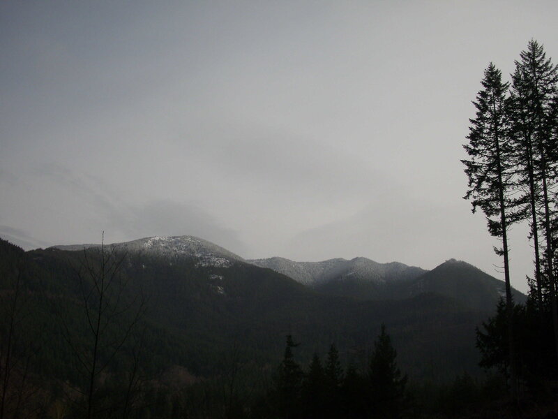 Snow-capped Mountains — Gray, Overcast