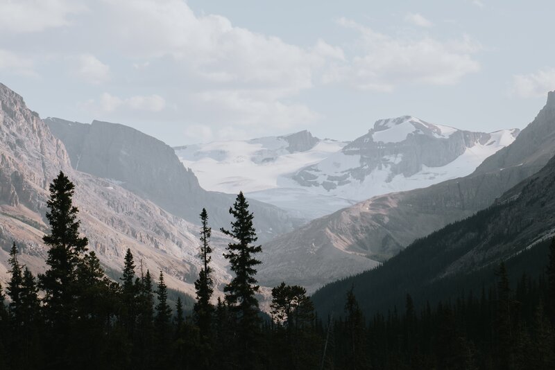 Snow-capped Mountains — Gray, Serene, Afternoon
