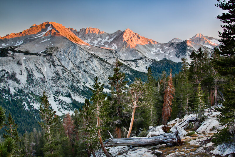 Snow-capped Mountains — Gray, Serene, Sunset