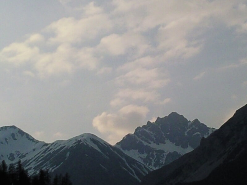 Snow-capped Mountains — Gray, Serene