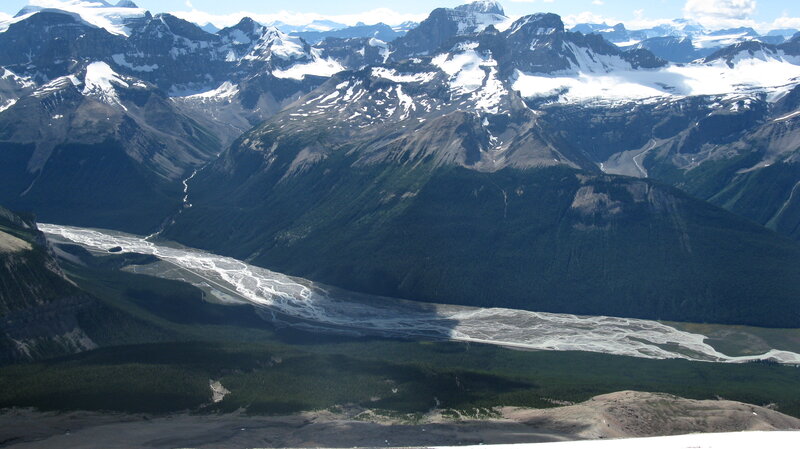 Snow-capped Mountains — Green, Dramatic, Afternoon, Photograph, River