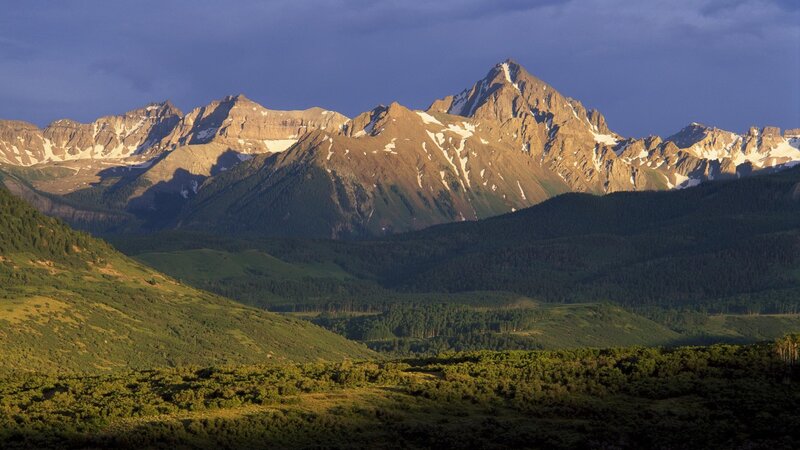 Snow-capped Mountains — Green, Dramatic, Sunset, Photograph, Forests, Valley