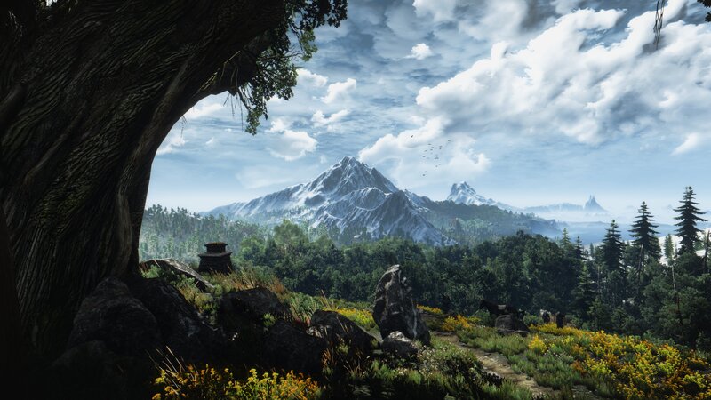 Snow-capped Mountains — Green, Serene, Afternoon, 3d Render