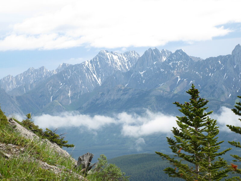 Snow-capped Mountains — Green, Serene, Afternoon, Photograph, Clouds