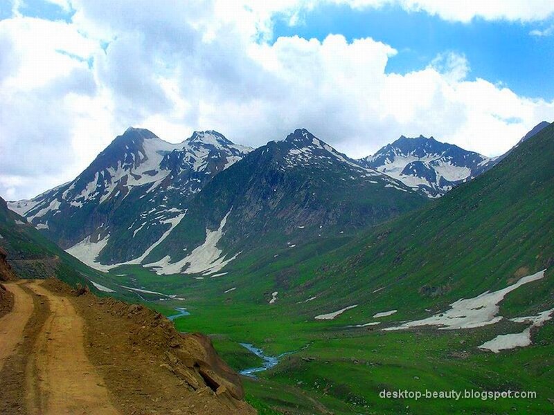 Snow-capped Mountains — Green, Serene, Afternoon, Photograph, Valley