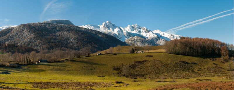 Snow-capped Mountains — Green, Serene, Autumn, Photograph, Hills, Forests