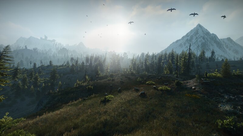 Snow-capped Mountains — Green, Serene, Morning, 3d Render