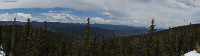 Snow-capped Mountains — Green, Serene, Winter, Photograph, Trees