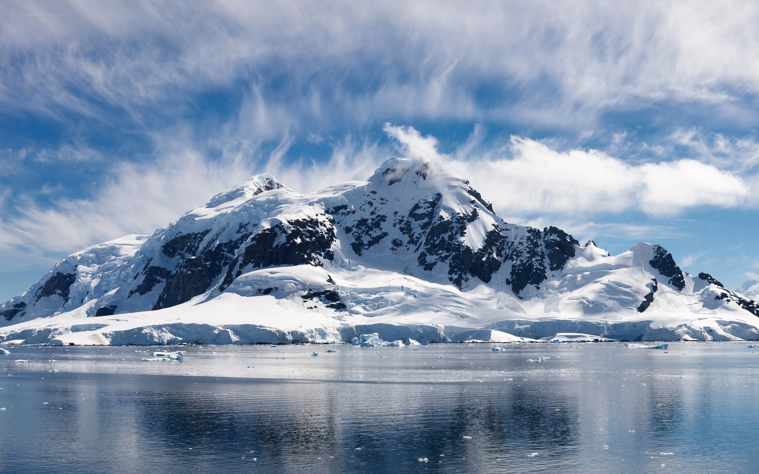 Snow-Capped Mountains in Antarctica