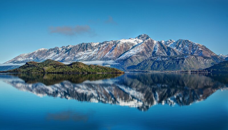 Snow-capped Mountains — Island, White