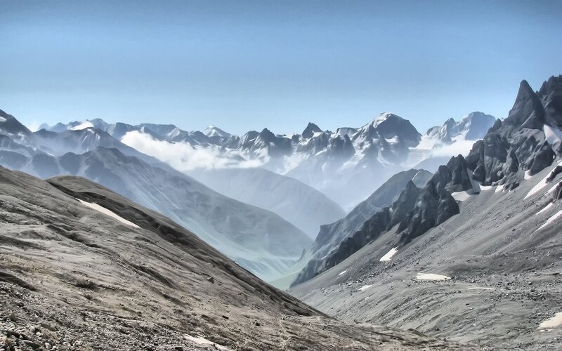 snow-capped mountains landscape