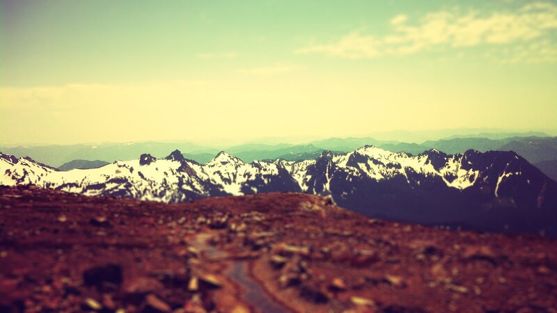 snow-capped mountains landscape