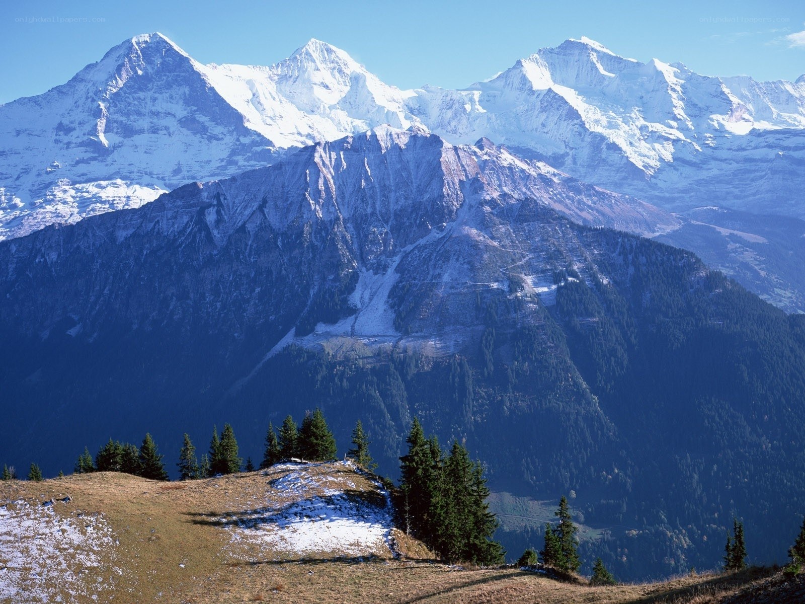 snow-capped mountains landscape