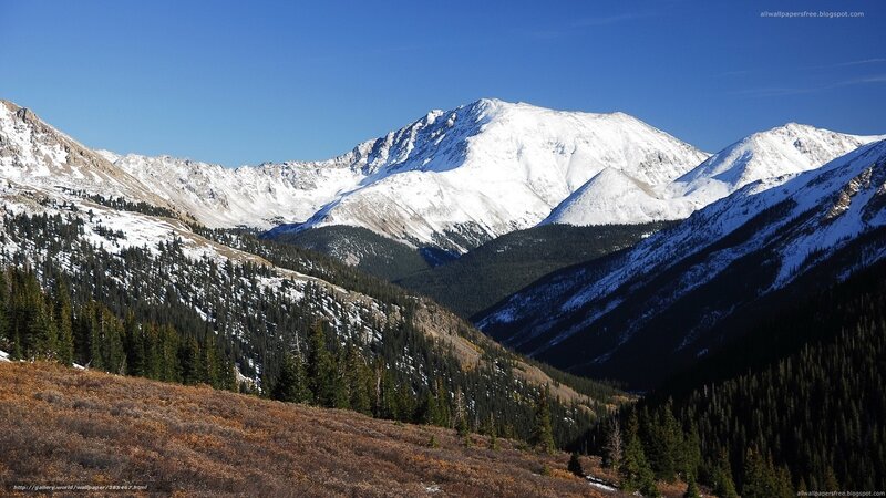 snow-capped mountains landscape
