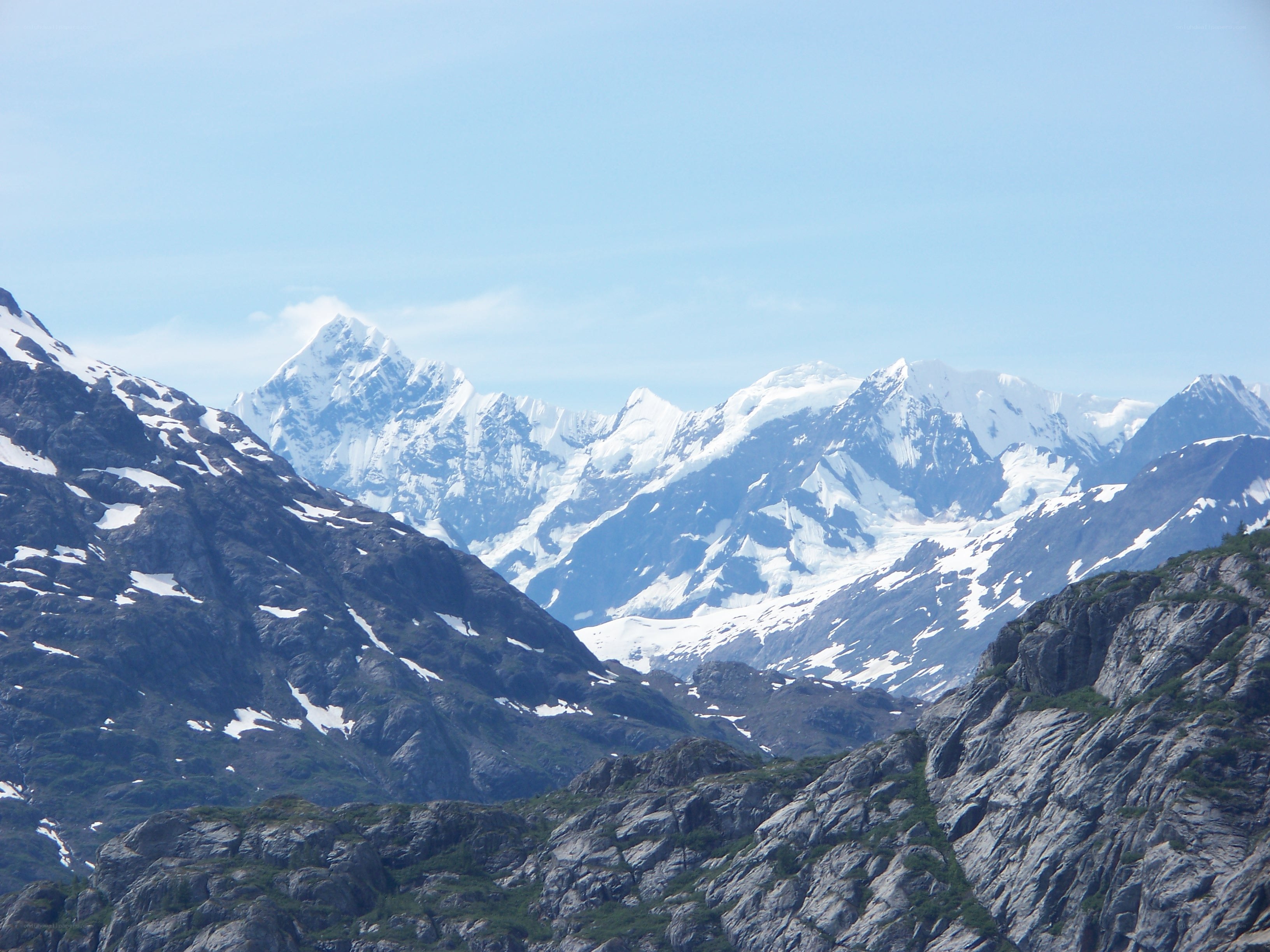 snow-capped mountains landscape