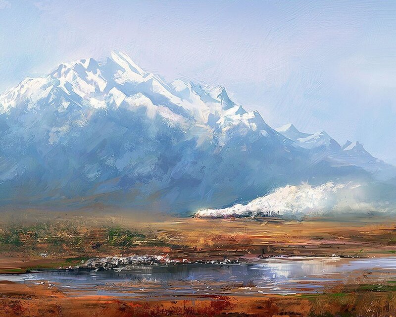 Snow-Capped Mountains Landscape