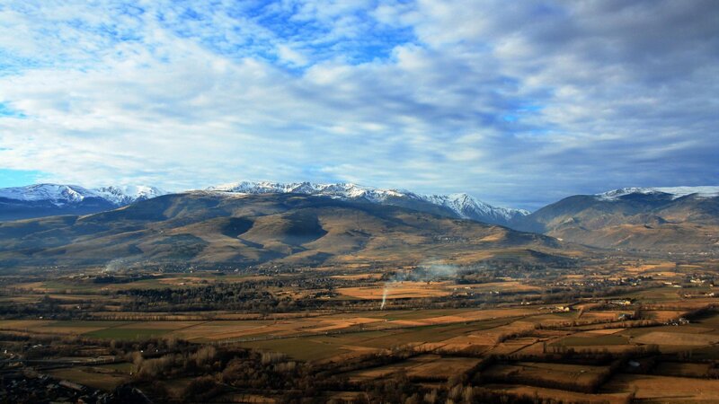 Snow-capped Mountains Landscape — Blue, Serene