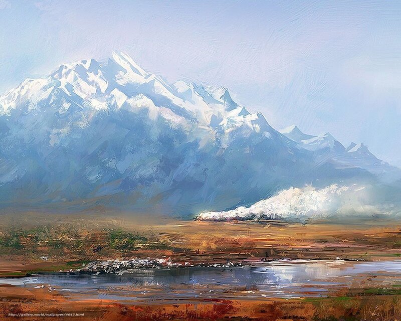 Snow-Capped Mountains Landscape