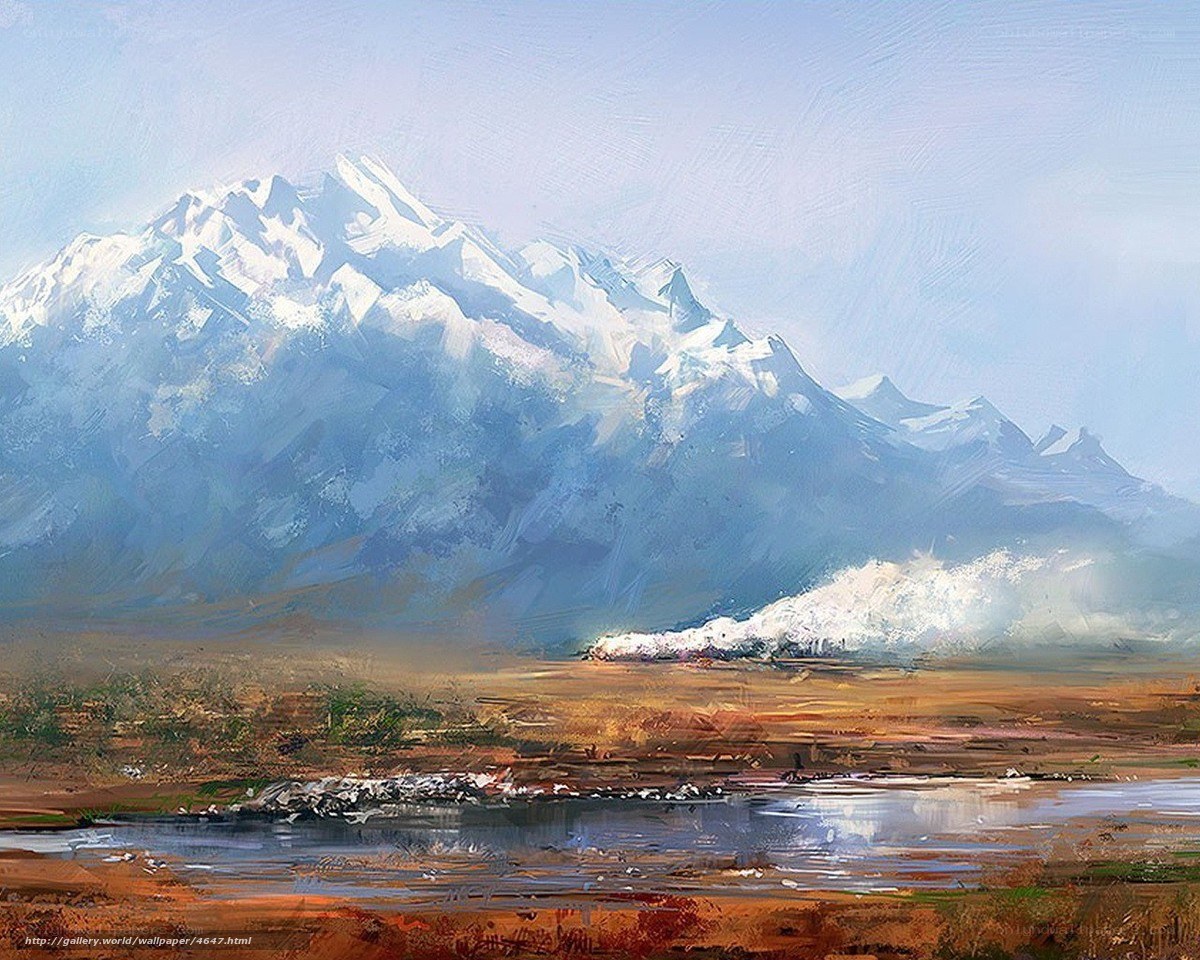 Snow-Capped Mountains Landscape