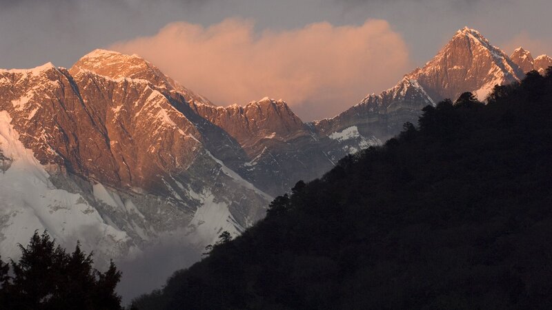 Snow-capped Mountains — Orange, Dramatic, Sunrise