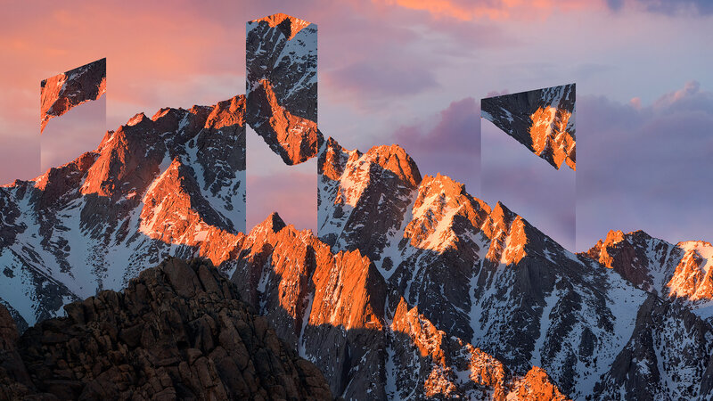 Snow-capped Mountains — Orange, Dramatic, Sunset, Photograph, Sky, Clouds