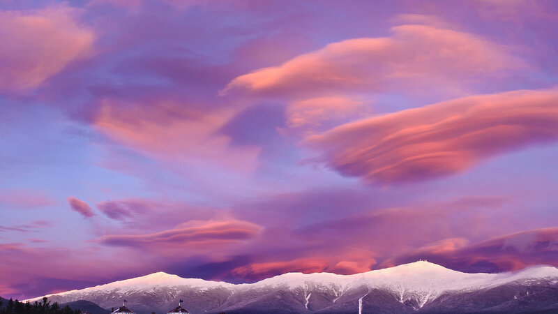 Snow-capped Mountains — Purple, Dramatic, Sunset, Photograph