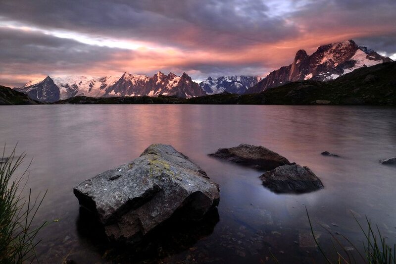 Snow-capped Mountains — Purple, Dramatic