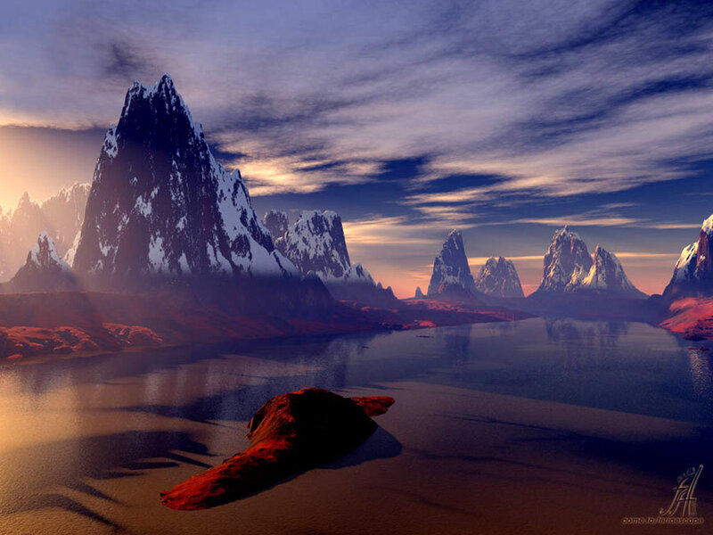 Snow-capped Mountains — Purple