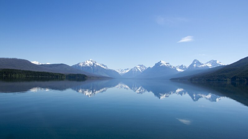 Snow-capped Mountains — Serene, Forest