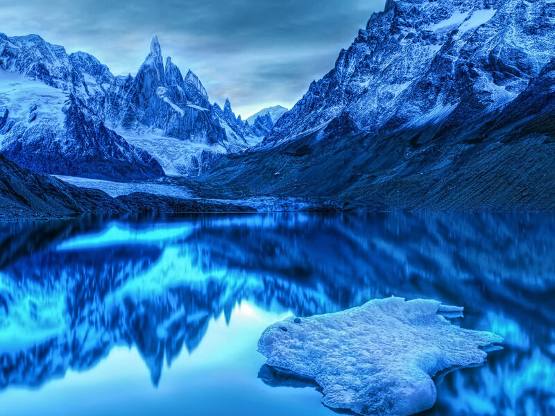 Snow-capped Mountains — Serene, Iceberg