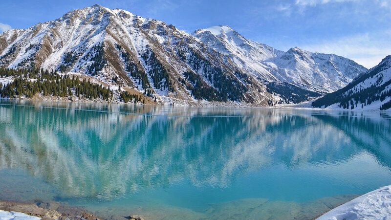 Snow-capped Mountains — Serene, Winter