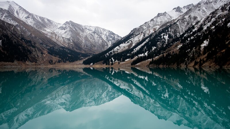 Snow-capped Mountains — Teal