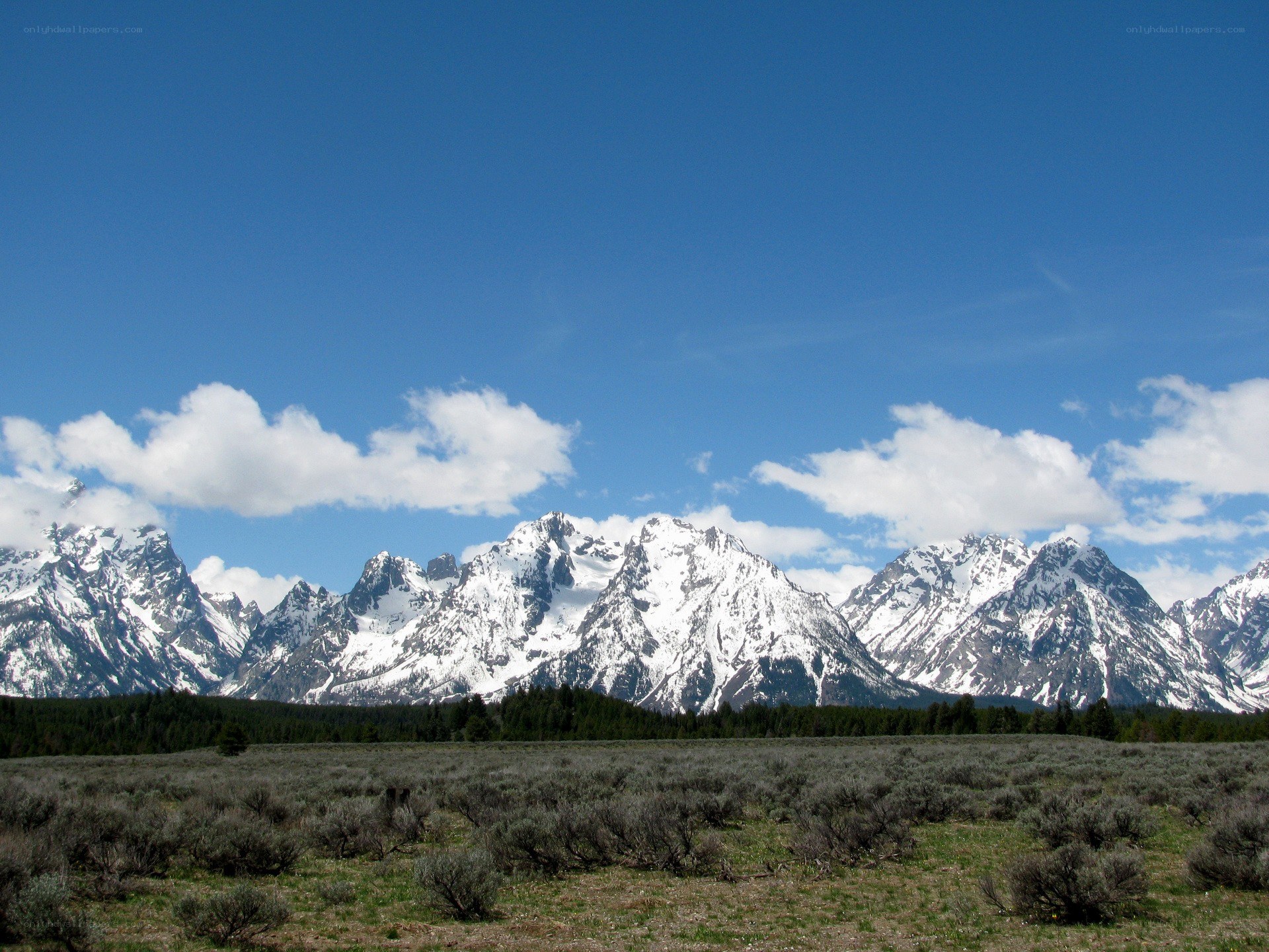 snow-capped mountains under blue sky