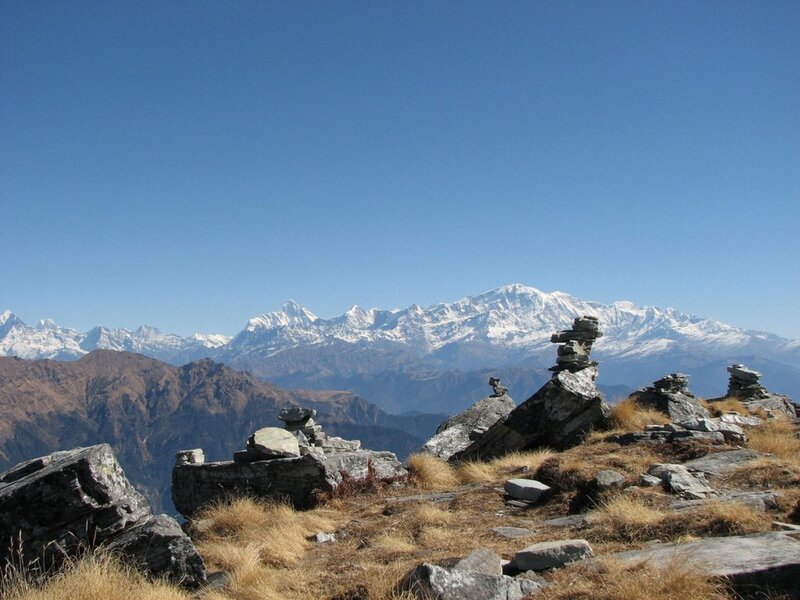 Snow-capped mountains view