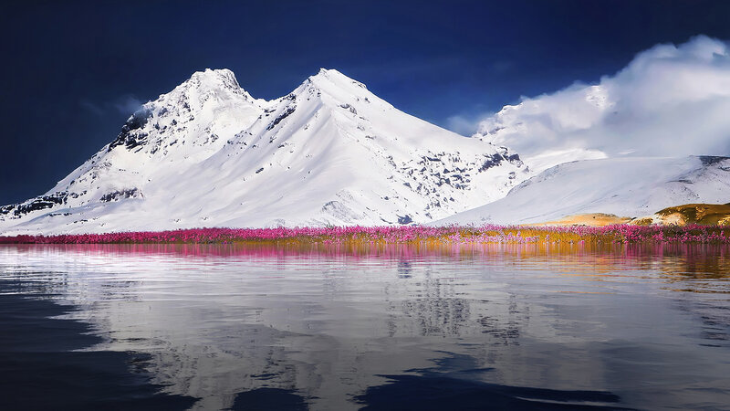 Snow-capped Mountains — White, Dramatic, Spring