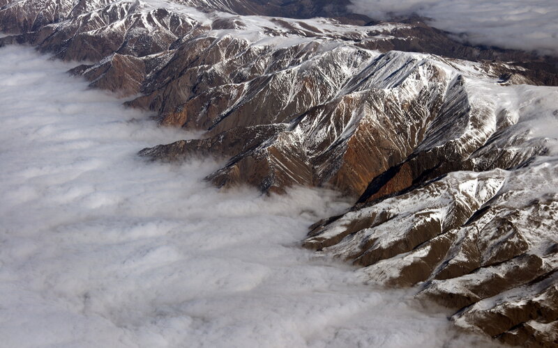Snow-capped Mountains — White, Dramatic