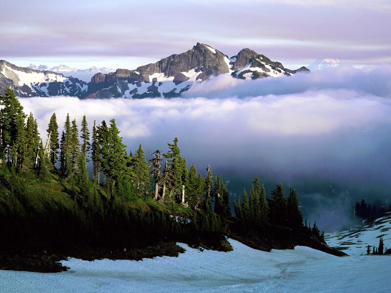 Snow-capped Mountains — White, Serene, Morning
