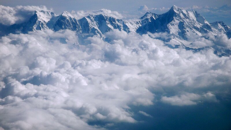 Snow-capped Mountains — White, Serene