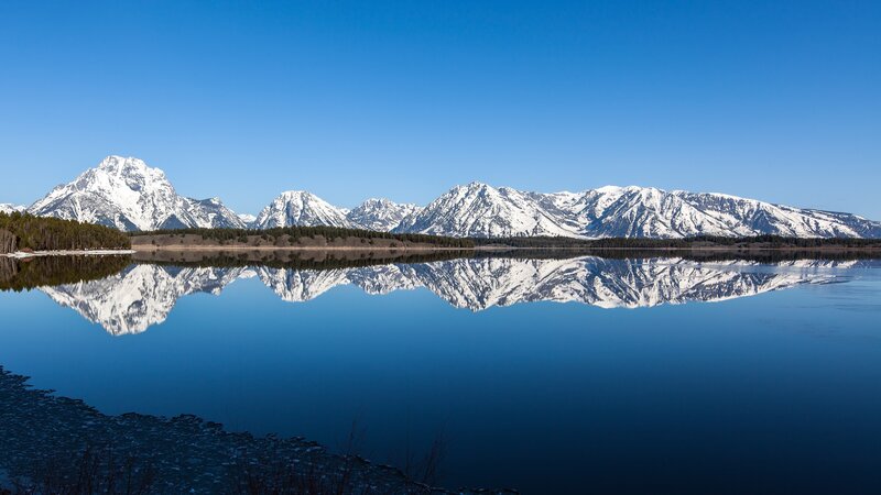 Snow-capped Mountains — Winter, Reflection