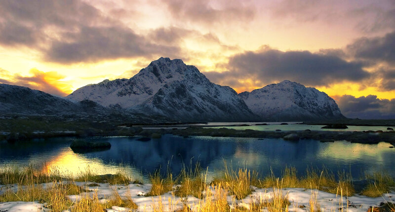 Snow-capped Mountains — Yellow