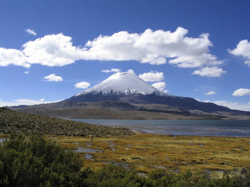 Snow-capped Volcano — Blue, Serene, Afternoon, Photograph, Mountain