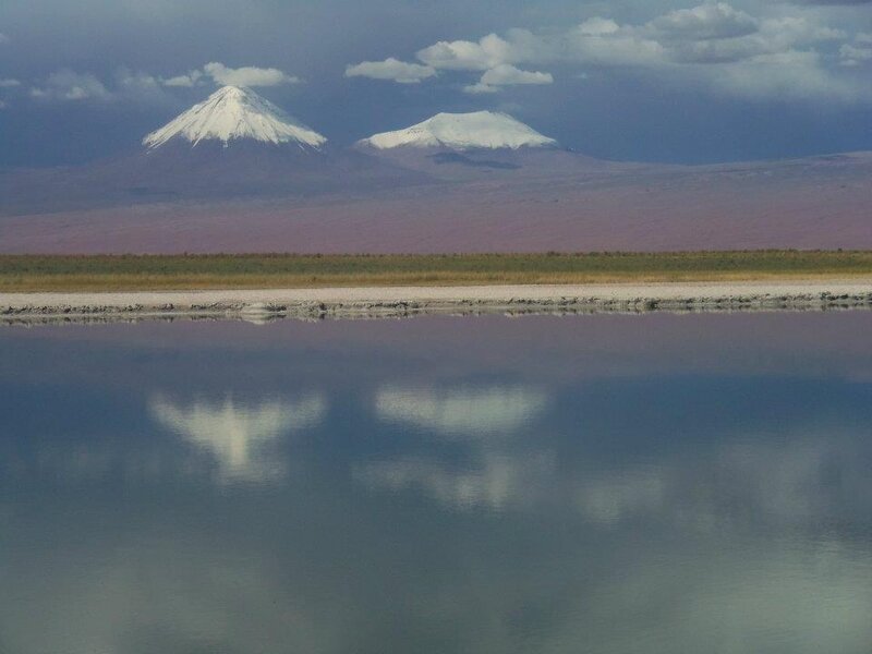 Snow-capped Volcanoes — Blue, Serene