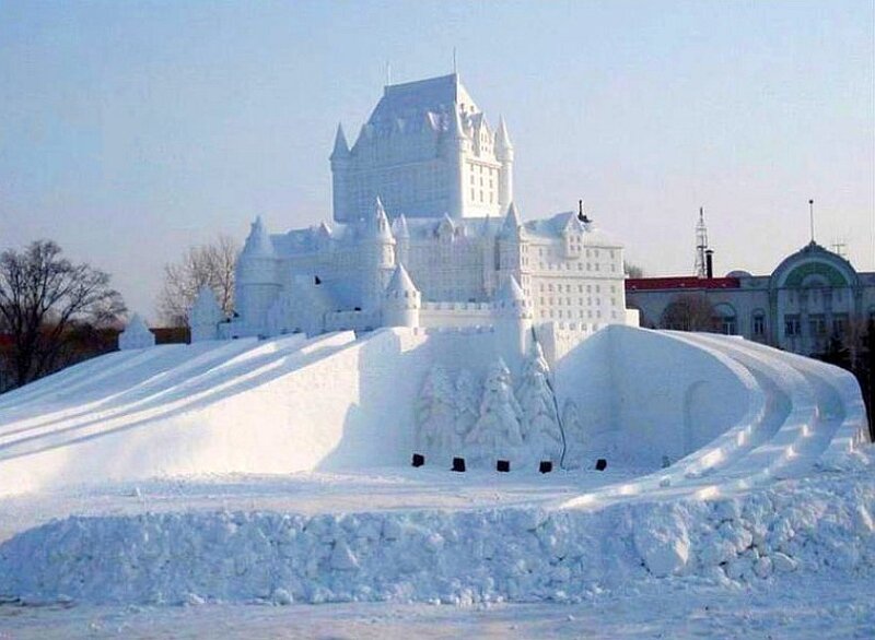 snow castle sculpture
