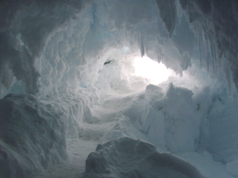 snow cave tunnel
