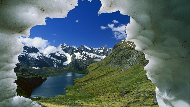 Snow Cave View — Blue