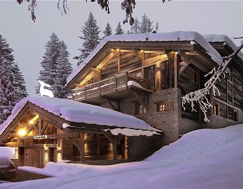 Snow-covered Alpine Chalet