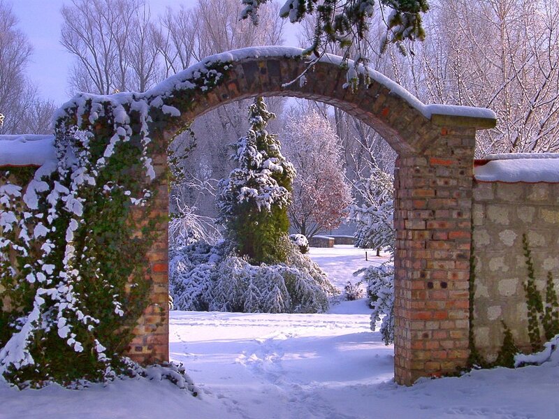 Snow-covered Archway