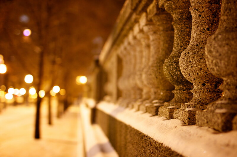 Snow-covered Balustrade